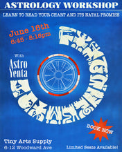 Load image into Gallery viewer, Astrology Workshop - Learn to read your chart! Tuesday 6/16/26 6:45pm to 8:15pm
