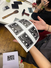 Load image into Gallery viewer, Ticket for Linocut and Card Making Workshop Tuesday 11/28/23 7pm-9pm
