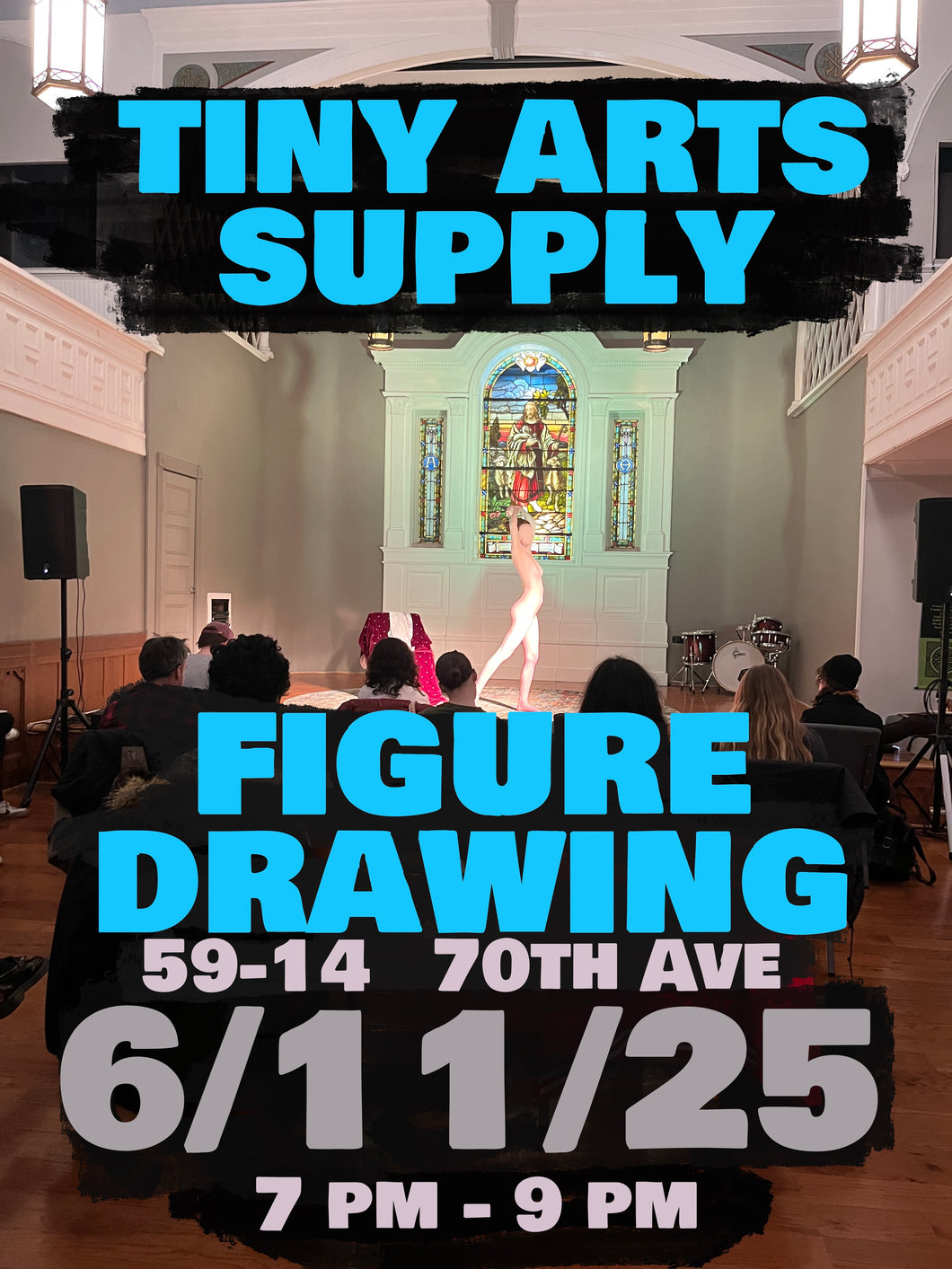 Figure Drawing 7pm to 9pm Wednesday 6/11/25